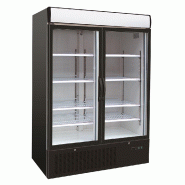 Congélateur professionnel 2 portes en verre éclairage led ventilé 1... - P7450.0145