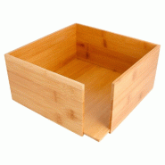 Distributeur de serviettes en bambou 21x21x10cm