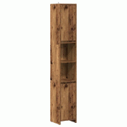 Helloshop26 - Armoire de salle de bain classique élégante rangement 30 x 30 x 183 cm ambiance soignée en bois d'ingénierie vieux 02_0050733 - Bois