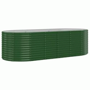 Helloshop26 - Jardinière bac lit surélevé plantes fleurs terrasse jardin de jardin acier enduit de poudre 249 x 100 x 68cm vert 02_0039613 - 300021 Helloshop26 - Jardinière bac lit surélevé plantes fleurs terrasse jardin de jardin acier enduit de poudre 249 x 100 x 68cm vert 02_0039613 - 300021