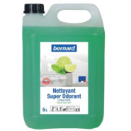 Nettoyant surodorant avec Bitrex à pH neutre Bernard citron vert 5 L Nettoyant surodorant avec Bitrex à pH neutre Bernard citron vert 5 L