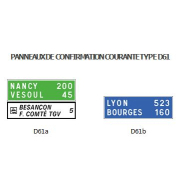 Panneaux de confirmation type D60