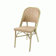 Paris - Chaise de bistrot en rotin synthétique bambou-naturel