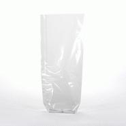 Sachet transparent avec fond en carton argent 12x27,5cm - Lot de 100 - Emballage pratique et esthétique