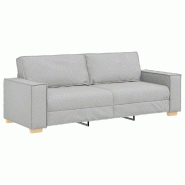 VidaXL Canapé 3 places Gris nuage 220x78x84 cm Tissu Modèle AbriMarin 49 - 8721158689078