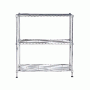 Étagère métal chromé 3 tablettes 90 cm Étagère métal chromé 3 tablettes 90 cm