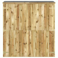 Abri à outils de jardin 163x50x171 cm Bois de pin solide Modèle AbriMinimal 56 - 8720286830154