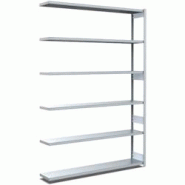 BITO Rayonnages à tablettes, type EL - charge par tablette 100 kg L1308 mm x P324 mm x H2500 mm finition galvanisée - acier 4250692956444 BITO Rayonnages à tablettes, type EL - charge par tablette 100 kg L1308 mm x P324 mm x H2500 mm finition galvanisée - acier 4250692956444