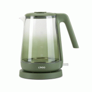 Bouilloire en verre Livoo 1,7 L Verte, Design moderne, chauffe rapide et fiable - vert 3666630015332