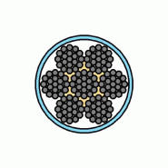 Câble enrobé PVC 7 torons de 19 fils