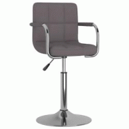 Décoshop26 - Chaise de salle à manger hauteur réglable en tissu taupe DEC025058 - 3000255047598 Décoshop26 - Chaise de salle à manger hauteur réglable en tissu taupe DEC025058 - 3000255047598