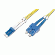 DIGITUS Câble de brassage monomode à fibre optique, LC / SC, LC Duplex - SC Duplex, 1 m, jaune - jaune 4016032249634