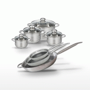 Ensemble de Poêles 32/28/24 cm et Faitouts 20/16/14/12 cm Elo Relief Solution - gris 3176239942774
