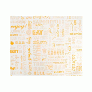 Feuille ingraissable pour burger Parole orange 31x38cm - par 1000