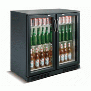 Frigo de bar arrière noir 2 portes vitré - P7455.1305