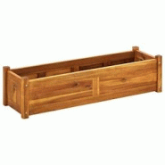 Helloshop26 - Jardinière lit surélevé plantes fleurs jardin 100 x 30 x 25 cm bois d'acacia 02_0001178 - 3000075421530 Helloshop26 - Jardinière lit surélevé plantes fleurs jardin 100 x 30 x 25 cm bois d'acacia 02_0001178 - 3000075421530