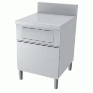 ITALCONCEPT L2G Meuble Poubelle Inox 304, Tiroir Coulissant+Volet, 850 x 600 x 800mm - 3616350166821