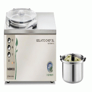 Presse-purée de comptoir avec panier amovible. Corps et lame en acier inoxydable. Refroidissement par air. Modèle Gelato Chef 3L - 1691