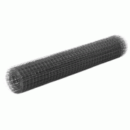 Vidaxl grillage acier avec revêtement en pvc 10x1 m gris 143640