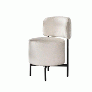 Vivabita Matelpro - Lot de 2 fauteuils modernes en tissu côtelé Riblet - Ecru - beige 3665367325813