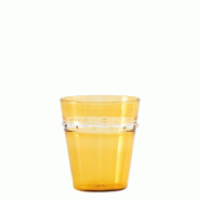 Zafferano Gobelet A Pallini Verre en borosilicate soufflé à la bouche, lot de 4 pièces, couleur jaune or, design artisanal empilable - doré 805404