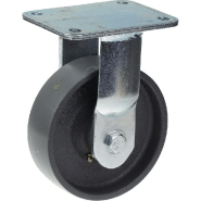 Roulette fixe de 150 mm avec roue en fonte grise Roulette fixe de 150 mm avec roue en fonte grise