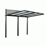 Abri Convivial - abri cycles en porte-à-faux - acier et polycarbonate - 2700x2097x2323 mm_0