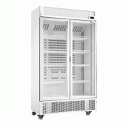 Armoire réfrigérée positive blanche 2 portes battantes vitrées volu... - PARV800PV