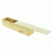 Boite rectangle bois 3 compartiments 50cm - Boite rectangle bois 3 compartiments 50cm -