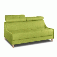 CANAPÉ HÔTELLERIE DIVANO CONVERTIBLE MATELAS SYSTÈME EXPRESS SOMMIER LATTES 120CM RENATONISI TWEED VERT