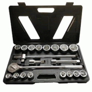 Coffret 20 pcs avec Douilles 6 Pans 3/4" de 19 à 50 mm avec Cliquet Réversible "Spécial Poids Lourd" - 340211 - Beast - 5907698019466 Coffret 20 pcs avec Douilles 6 Pans 3/4" de 19 à 50 mm avec Cliquet Réversible "Spécial Poids Lourd" - 340211 - Beast - 5907698019466