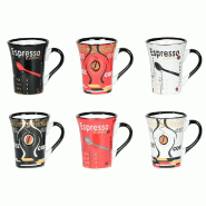 Coffret de 6 tasses à café Color 12,5 cl assorties -  12.5 cl Multicolore Rond Porcelaine Table Passion - multicolore porcelaine 3106232780325