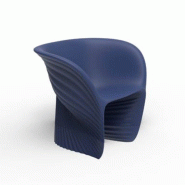 Fauteuil lounge in & out Biophilia - bleu