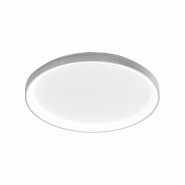 Gea Luce Plafonnier Krizia 50W Led 4000K, Gradable Phase Cut, Cadre Aluminium Satiné Blanc, Diffuseur Acrylique Opale - Gealuce - KRIZIA P/G 4000K