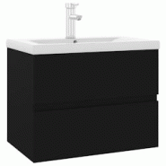 Helloshop26 - Armoire d'évier salle de bain avec lavabo intégré 60 x 38,5 x 45 cm noir aggloméré 02_0006510 - 3000359947763 Helloshop26 - Armoire d'évier salle de bain avec lavabo intégré 60 x 38,5 x 45 cm noir aggloméré 02_0006510 - 3000359947763