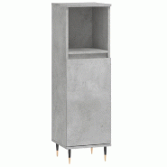 Helloshop26 - Armoire de salle de bain rangement design industriel 30 x 30 x 100 cm en bois d'ingénierie gris béton 02_0048999 - gris Bois massif 30