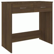 Helloshop26 - Bureau table poste de travail meuble d'ordinateur informatique étude chêne 80 x 40 x 75 cm bois d'ingénierie brun 02_0023623 - 300021 Helloshop26 - Bureau table poste de travail meuble d'ordinateur informatique étude chêne 80 x 40 x 75 cm bois d'ingénierie brun 02_0023623 - 300021