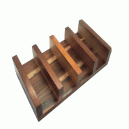 Hostelnovo del Valles Hostelnovo - Support à tacos en bois 27,4 × 15 × 5,5 cm - marron Bois manufacturé 1016