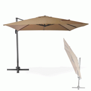 Parasol déporté verona - 3 x 3 m - kaki Parasol déporté verona - 3 x 3 m - kaki
