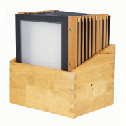 Protège-menus cadre en bois A4 noirs (Lot de 20) - 301 x 246 x 337 mm - SECURIT - 0615402165495 Protège-menus cadre en bois A4 noirs (Lot de 20) - 301 x 246 x 337 mm - SECURIT - 0615402165495