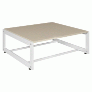 Table de présentation Cage blanc 90x80x30cm taupe