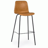 Tabouret de bar Kyra pu cuir vintage 39 x 44 x 103,5 cm - par 2