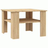 VidaXL Table basse Chêne sonoma 60x60x42 cm Bois d’ingénierie Modèle Atlas Office Pro Riviera - 800210