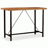 VidaXL Table de bar Bois massif d'Acacia 150x70x107 cm Modèle Zenith Compact - Bois massif 245437