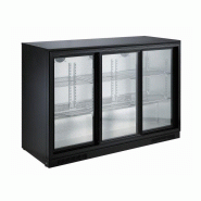 Arrière bar réfrigérée noir 3 portes coulisst l1335 7455.1320 COMBISTEEL