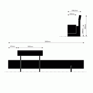 Banc PURE taillé dans un tronc - Avec dossier