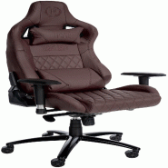 CLP Fauteuil de bureau Gamer Keren en véritable cuir Marron - marron cuir 314324 CLP Fauteuil de bureau Gamer Keren en véritable cuir Marron - marron cuir 314324