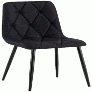 Décoshop26 - Chaise de salle à manger x1 confort et élégance intemporelle en velours noir et métal  10_0007151 - noir métal 3000265966308
