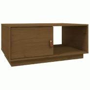 Décoshop26 - Table basse design moderne et contemporaine 80 x 50 x 35,5 cm bois massif de pin couleur marron miel DEC039497 - marron Bois massif 3000