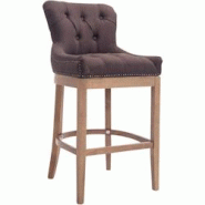 Décoshop26 - Tabouret de bar x1 confortable design rétro assise capitonné en tissu marron pieds en bois clair 10_0005064 - marron 3000252438474 Décoshop26 - Tabouret de bar x1 confortable design rétro assise capitonné en tissu marron pieds en bois clair 10_0005064 - marron 3000252438474